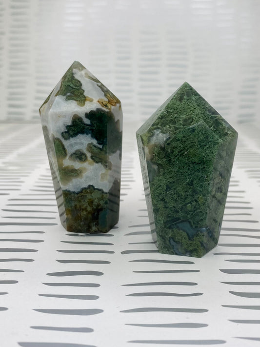 Moss Agate Chunky Point