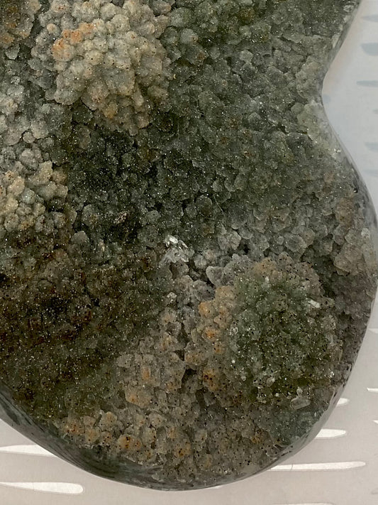 Large Prasiolite Geode Heart (Green Amethyst)