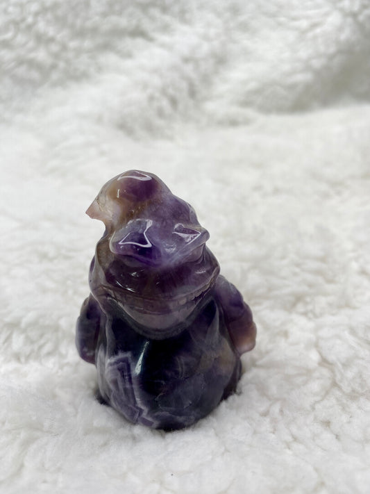 Dream Amethyst Oogie Boogie #1 with natural druzy on his backside. 