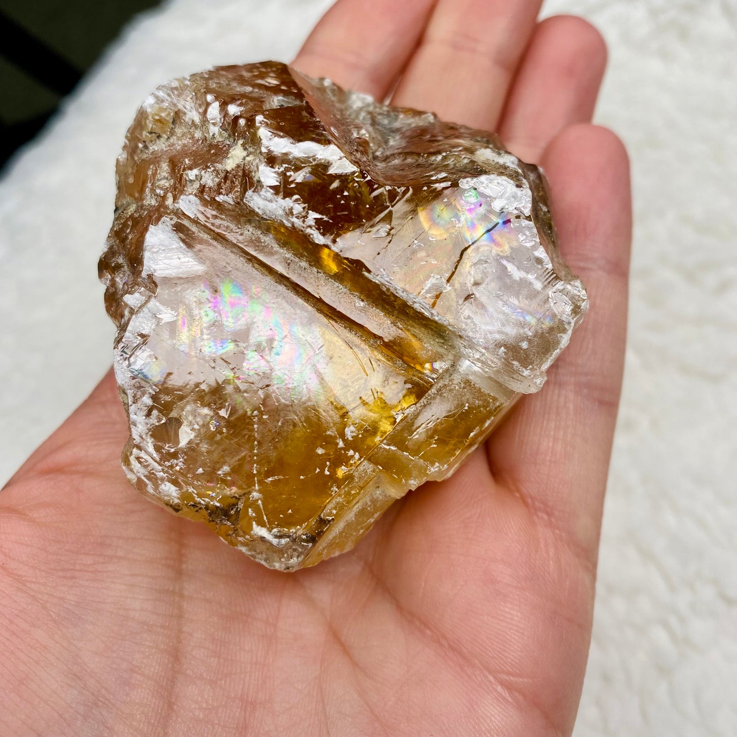 Large Raw Honey Calcite