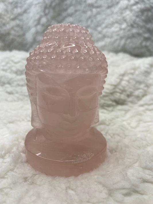 Rose Quartz Buddha Head